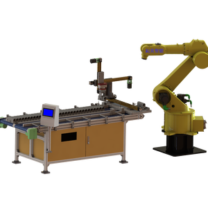 Industrieller Roboterarm für die Verarbeitung von Türsteuerungs-Hardware mit Förderband - Product Image 1