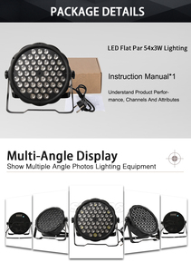 Shehds aydınlatma ve devre tasarımı Led Par sahne aydınlatma şehir renk Ac90 -- 275V 50 -- 60Hz 54X3W Rgbw Mini düz Led Par işık - Product Image 4