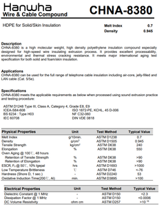 HDPE 8380韩国韩华挤出模具电线电缆高冲击绝缘应用塑料颗粒原料HDPE - Product Image 4