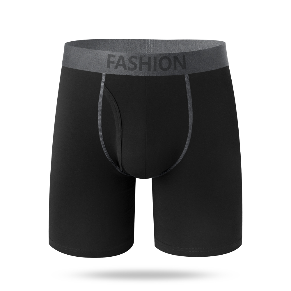 Nero: boxer lunghi#Cuciture a Colori