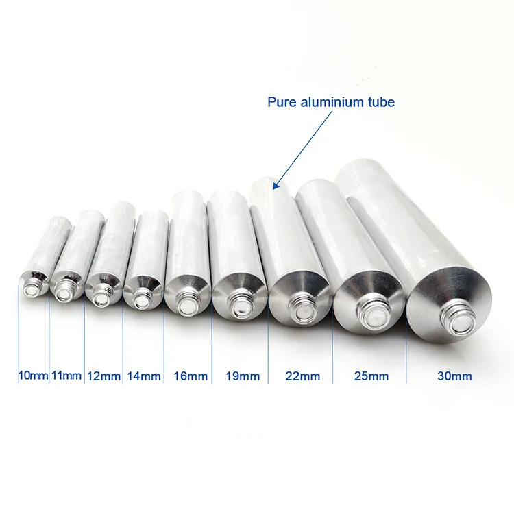 30g 50g 70g 100g 150g Custom Silver 100% Collapsible Aluminum Tubes Cosmetic Hand Cream Soft Tubes