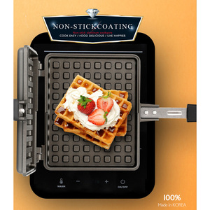 Padella per <span class=keywords><strong>Waffle</strong></span>-padella Basic in alluminio pressofuso doppio antiaderente con rivestimento in PTFE per una cottura sicura e uniforme - Product Image 6