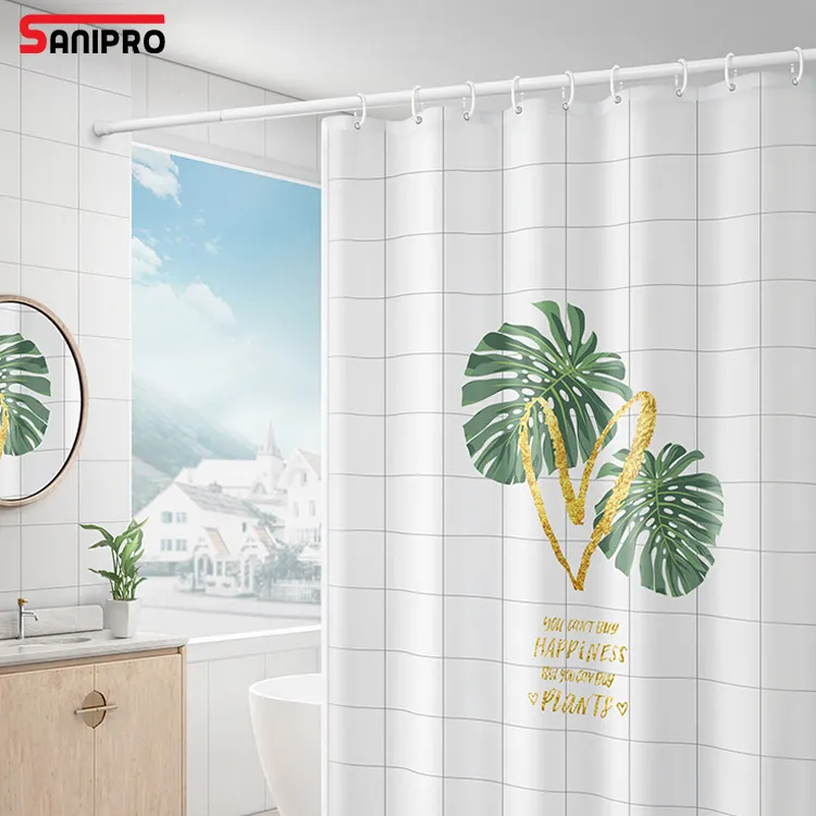 SANIPRO uzatılabilir giysi kurutma ray banyo için ayarlanabilir duş perde çubuk, gerginlik hiçbir matkap duş perde direkleri