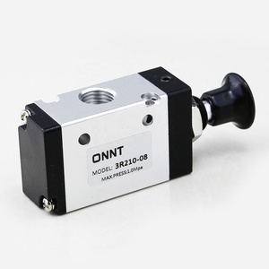 3R210-08 3/2 <strong>Way</strong> Manual Operated Control <strong>On</strong>/Off G1/4 Pneumatic Hand Valve Push Pull Type Air Control Valve Piloted Three <strong>Way</strong> - Product Image 1