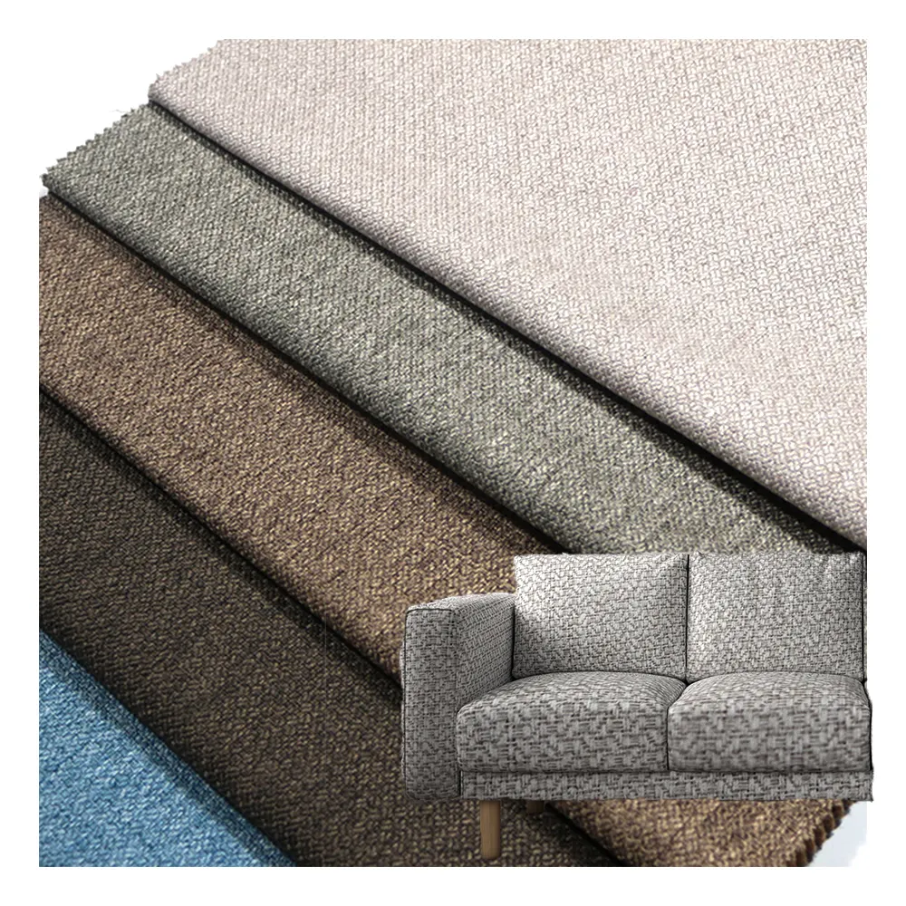 Sıcak satış poli keten dokuma kumaş ücretsiz örnek ucuz fiyat kumaş döşemelik koltuk kumaşı oturma odası için