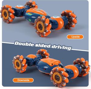 Radio telecomando traversata giocattolo gestuale rilevamento RC Stunt Car 4WD telecomando a mano Twist 2.4G bambini RC musica per auto