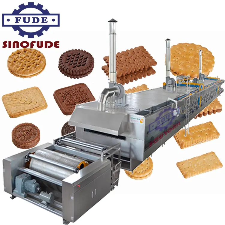 Máquina para hacer galletas, línea de producción de galletas totalmente automática, ráfaga anual, nueva, 2023