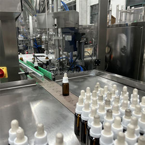 Automatic Dropper Essential Oil 30ml 60 Ml Amber Glass <strong>Bottle</strong> <strong>Liquid</strong> Filling Line With Filler Capper Labeler