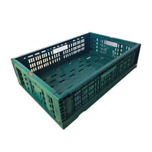Contenedores de plástico reciclables, apilables y encajables, cajas plegables de frutas y verduras para almacenamiento logístico de cosecha agrícola - Product Image 4