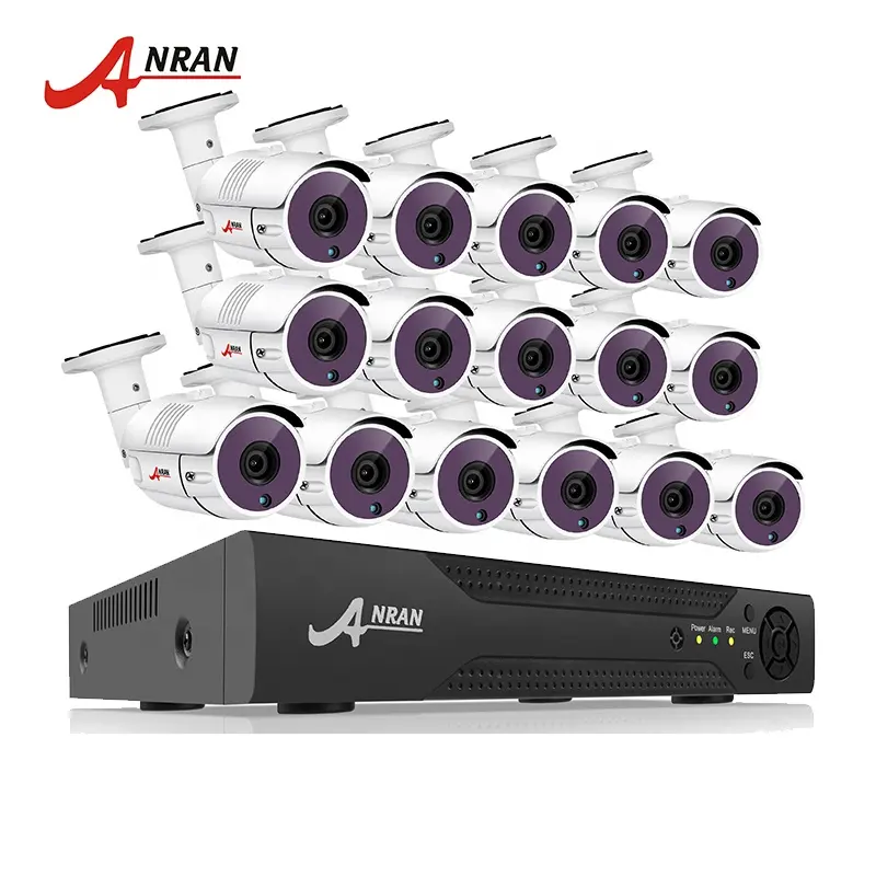 Sistema de cámaras de seguridad CCTV, 16 canales, 1080P, 2MP, hd, exterior, impermeable, analógico, AHD