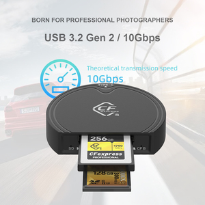 Çift yuvalı taşınabilir USB 3.2 Gen 2 CFexpress tip B kart okuyucu SD kart UHS-II CFexrepss harici kurulumunu destekler - Product Image 3