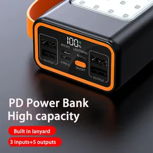 Power Bank 50000mah Pd 66w Portable Pd 22.5w Super Fast Charging Quick Flash Charge Power Bank High Capacity 5 <strong>Output</strong> 3 <strong>Input</strong> L - Product Image 3