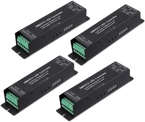 Controlador de luz de tira DMX512, pantalla Digital de 4 canales, 5050 RGBW, decodificador DMX512, tamaño pequeño
