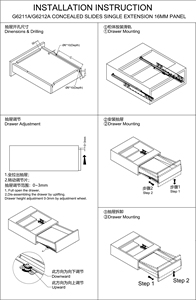 KINGSTAR V2 tek uzatma Slide slayt 25kg Undermounted yumuşak kapanış 2 kat mutfak dolabı çekmecesi koşucu - Product Image 6