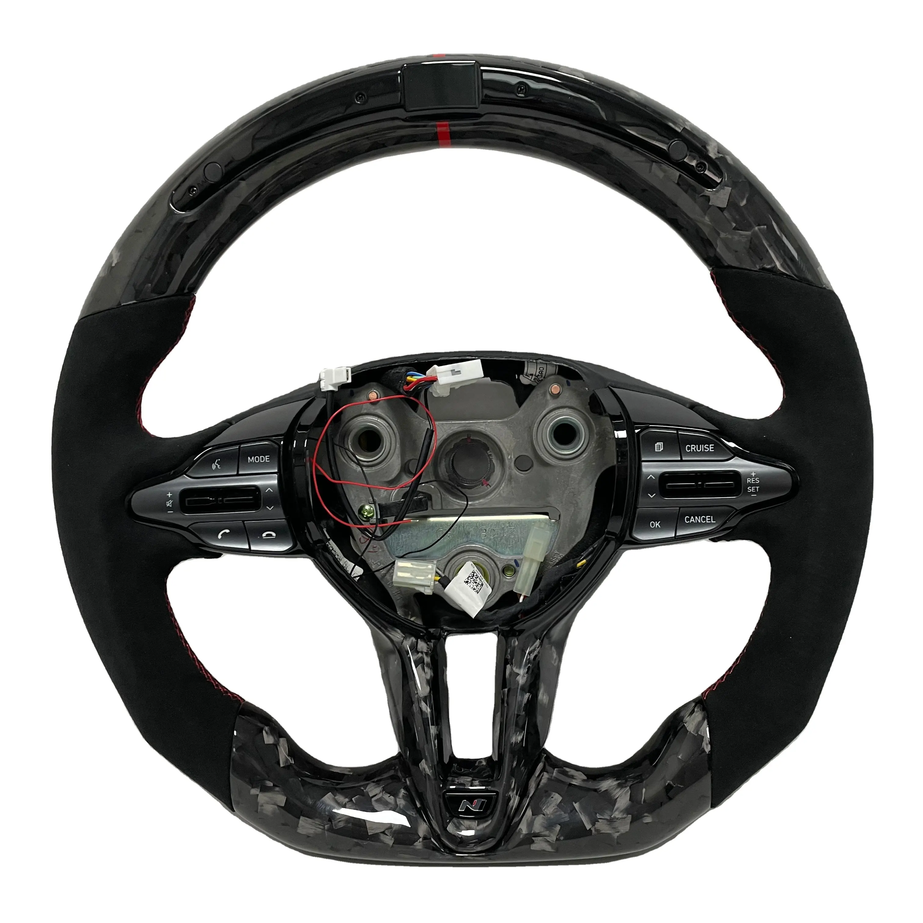YTcarbon Premium Custom Real Carbon Fiber Steering Wheel For Hyundai I20 N carbon fiber parts