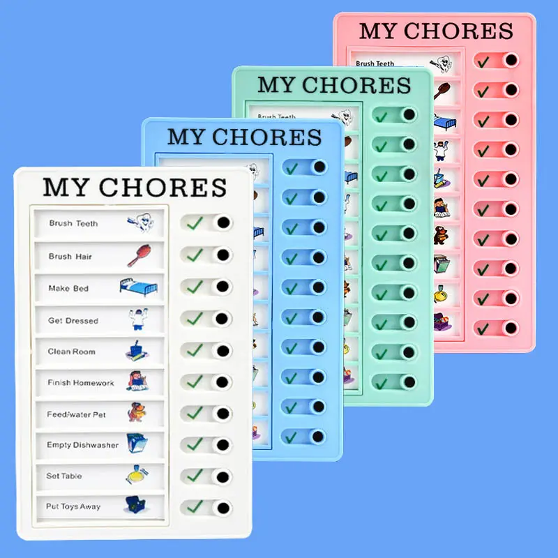 Lista de tareas, tableros de verificación, tabla de tareas de plástico, tableros de notas, tablero de mensajes desmontable, tabla de tareas para niños, magnética