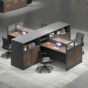 <strong>Customized</strong> Modern Company L-Shape <strong>Computer</strong> Table ODM/OEM Staff Desk Workstation Convertible Office Furniture - Product Image 6