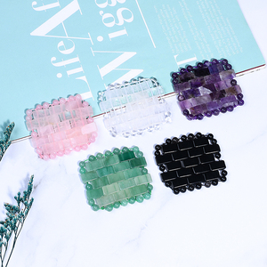 <strong>Top</strong> Selling Natural Crystal Eye Pads Rose Quartz <strong>Jade</strong> Eye Mask Pink Black Green Purple White Cooling Massage Stone Mini Eye Mask