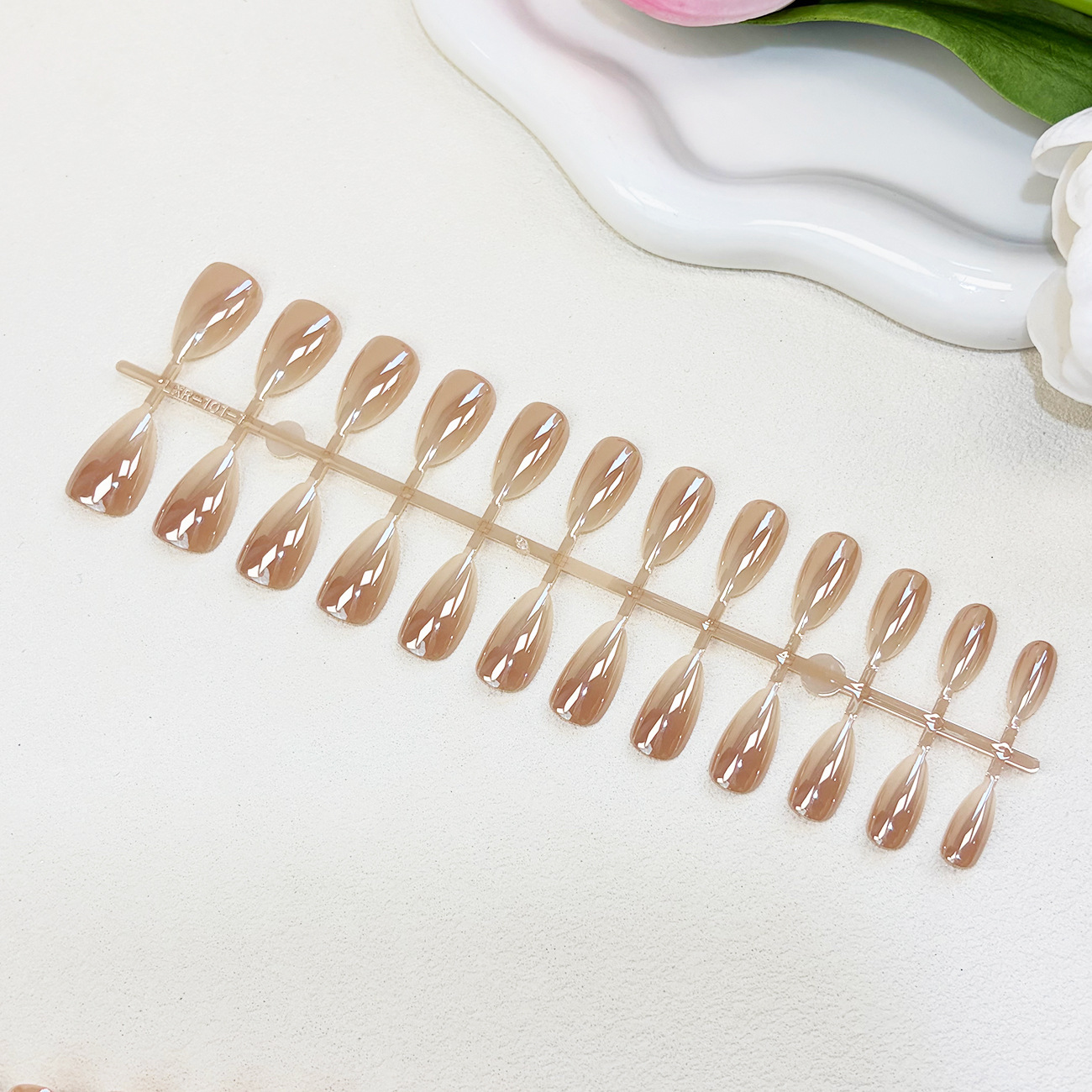 Light brown ombre nails