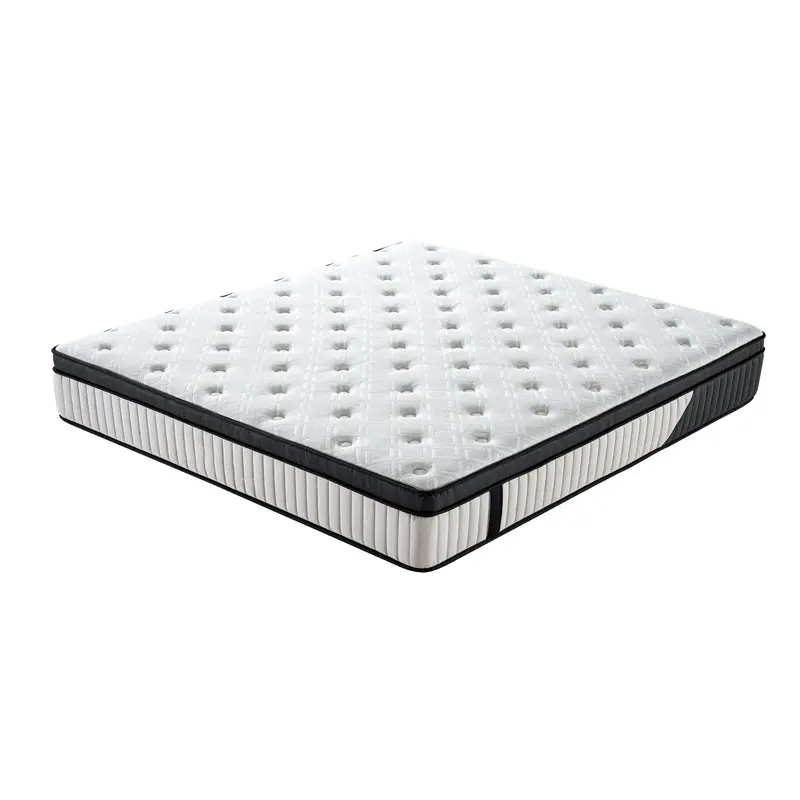 Prezzo basso tasca molle letto in lattice materasso produzione professionale King Size Bonnell con Euro Top