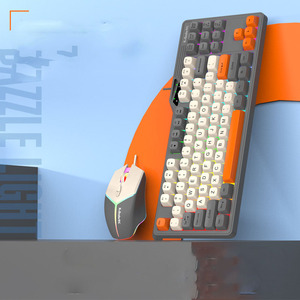 Kabel gebundener Desktop-Computer RGB Mechanische Tastatur Dünnschicht knopf Dreifarbige passende Lumineszenz-Touch-Gaming-Tastatur und-Maus - Product Image 4
