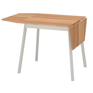 Black Wood <strong>Square</strong> <strong>Expandable</strong> Dining <strong>Table</strong>, Space-Saving, Movable Half-Folding <strong>Table</strong> - Product Image 4
