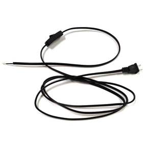 6ft NISPT tel 2 Prong NEMA 1-15P açmak için uç güç uzatma kabloları elektrik güç kabloları. Anahtarı ile - Product Image 2