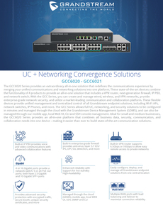 Grandstream Новый IP-PBX--GCC6021, решения для конвергенции сетей UC + с VPN и брандмауэром, коммутатором PoE