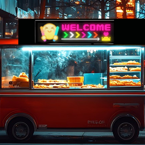 小売広告ショップフロント装飾カスタマイズ可能なグラフィックスカラフルRGBディスプレイスクロール32*128テキストLEDマトリックスパネルコーヒー用 - Product Image 2