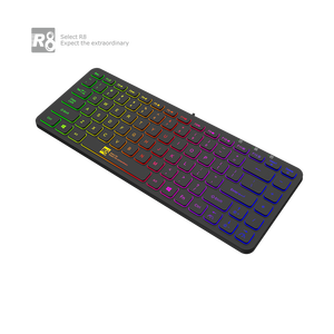 OEM personalizado al por mayor PC con cable Mini Gaming Multi Color LED Membrana Teclado con modo de encendido y apagado