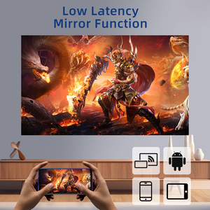4K HY300 pro HY320 Mini projektör taşınabilir Android video projektör proyector 4k Wifi ayna ekran Mini taşınabilir projektör - Product Image 4