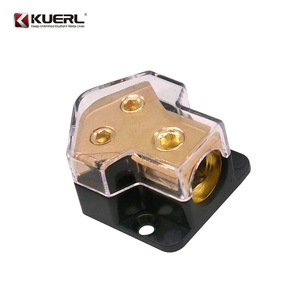 Toma de corriente de audio para coche, entrada 2GA, 2 x 4GA, cable de alimentación de cobre puro, divisor de asiento - Product Image 1