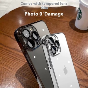 IPhone 16 15 Pro Max対応超薄型ハード電気メッキケースApple Phoneプラスレンズ保護付き - Product Image 2