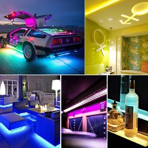 Tira de luces LED RGB con control remoto inteligente de 60W, resistente al agua IP67, para interiores y exteriores, flexible, DC12V, colorida, para ambiente - Product Image 5