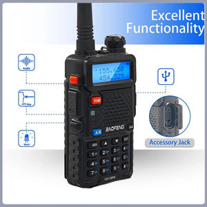 Baofeng UV-5R ווקי טוקי 5W נייד חם <span class=keywords><strong>CB</strong></span> רדיו להקה כפולה VHF/UHF FM משדר שתי דרך רדיו ציד UV-82 UV-9R בתוספת