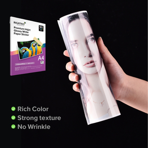 Cao cấp dính giấy <span class=keywords><strong>A4</strong></span> 210x297 mét cao Glossy giấy ảnh nhãn 100 sheets Tổng số cho siêu thị sử dụng trực tiếp Trung Quốc Nhà cung cấp - Product Image 4