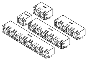 China 1*4 Net Data Communication Port-Anschluss Einlagige Netzwerks chnitt stelle Netzwerktransformator-Anschluss zubehör - Product Image 3
