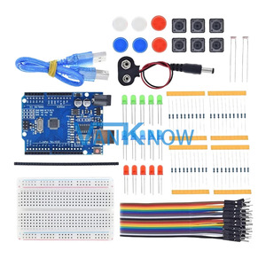 KIT di vendita diretta della fabbrica Kit di avviamento R3 Mini 13 in 1 Kit di ingresso Mini Breadboard luce LED