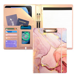 Purple Padfolio with Clipboard <strong>A4</strong> Leather <strong>Conference</strong> <strong>Folder</strong> Business <strong>Folders</strong> for Documents Refillable Lines <strong>Notepad</strong> and Pockets - Product Image 5
