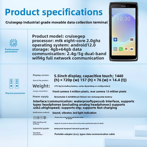 เครื่องสแกนบาร์โค้ดที่ทนทาน5.5นิ้ว <span class=keywords><strong>PDA</strong></span> คอมพิวเตอร์พกพา5000mAh แบตเตอรี่ใช้งานได้ยาวนานสแกนเร็วมาก - Product Image 4