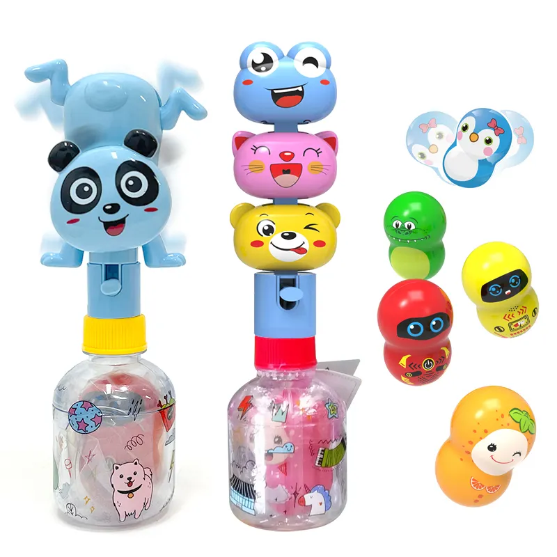 4PCS Surprises Sweet Candy Toys Mini Tumbler Inside Sets Fun Animal Candy Egg Filling Candy Toys With Toys