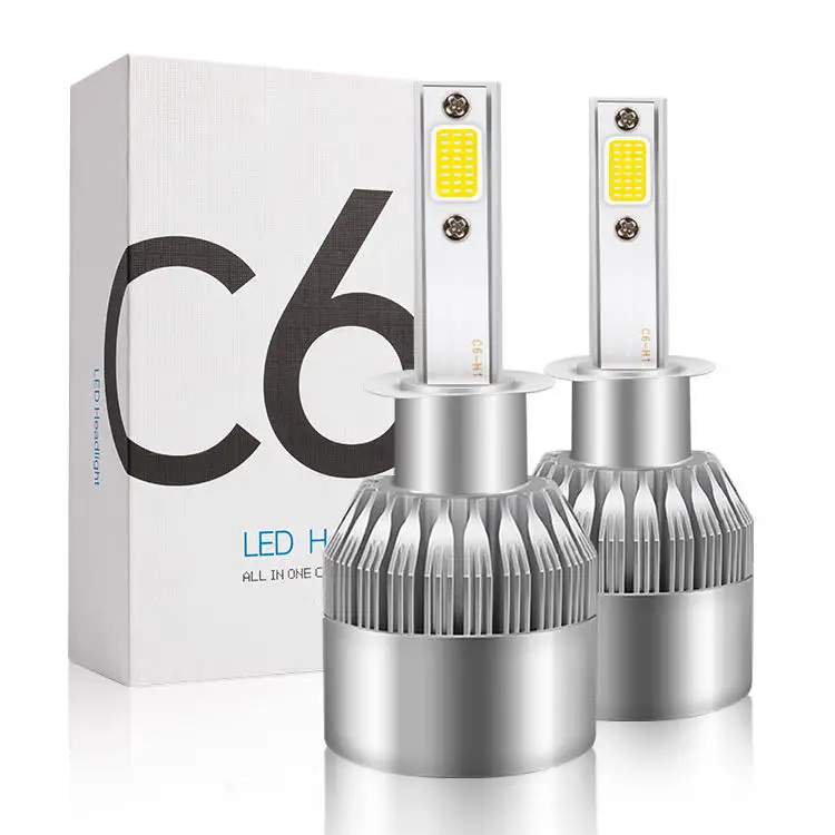 Fabrik preis C6 High Power H4 LED Scheinwerfer 6000K Natur weiß Fernlicht H7 9004 9007 Auto Lighting System 12000LM