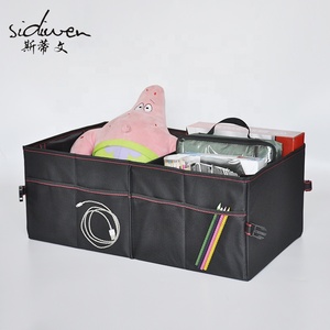 Katlanabilir araba Boot organizatör örgü saklama kutusu depolama ürünleri araba aracı ve kamp şeyler Polyester Sidiwen - Product Image 1