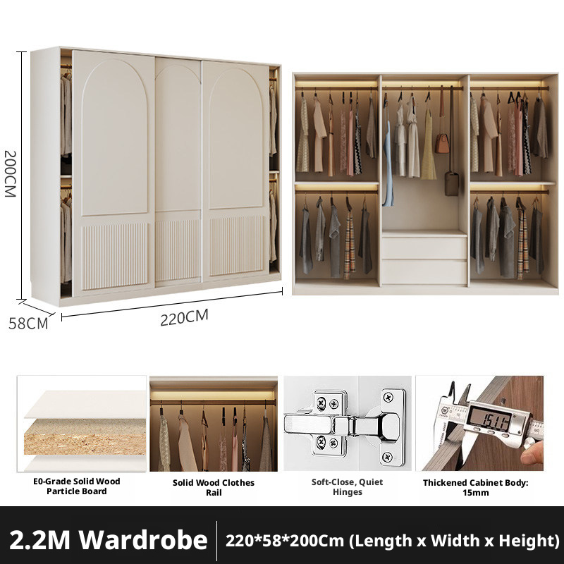 2.2-meter sliding door wardrobe 2.0-meter high