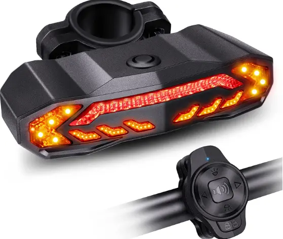 Sensor de vibración personalizable luces de bicicleta Led 1500mAh USB recargable impermeable luz de freno de bicicleta inteligente luz trasera de bicicleta
