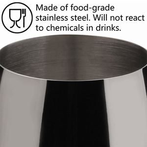 Özelleştirilmiş renk tek kullanımlık Metal içme şarap kadehi fincan 500ml geri dönüşüm