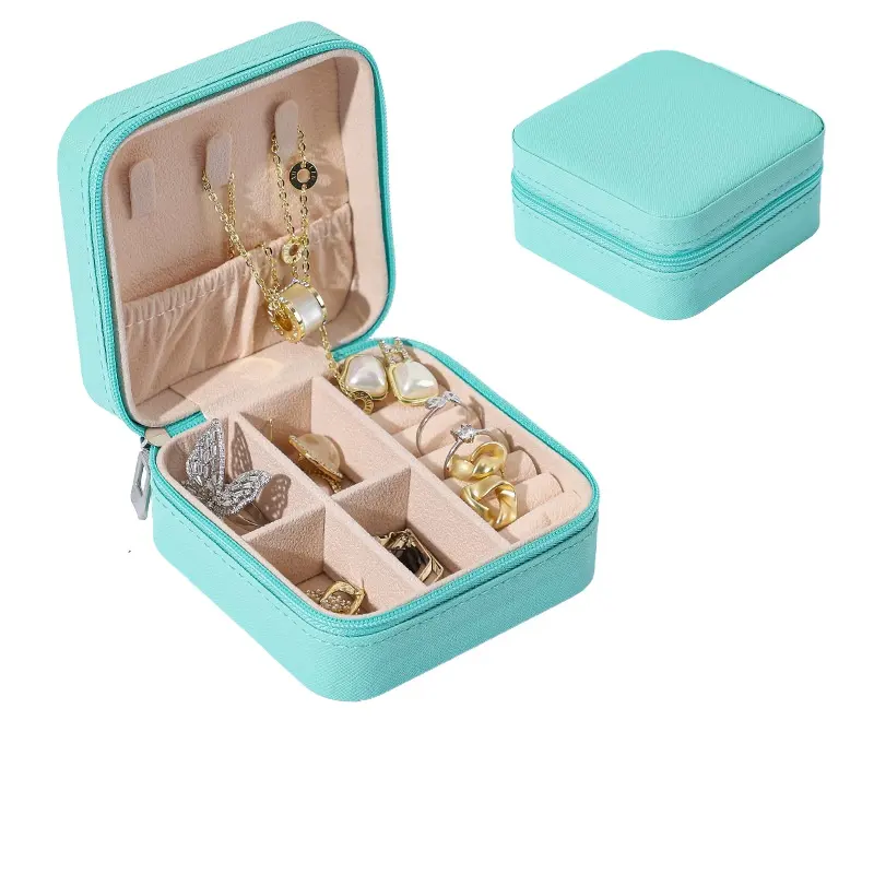 PU Jewelry Box Mini Display Case Organizer Tray for Pendant Bracelet Earring Rings Container Leather Packaging Durable ZF 300pcs