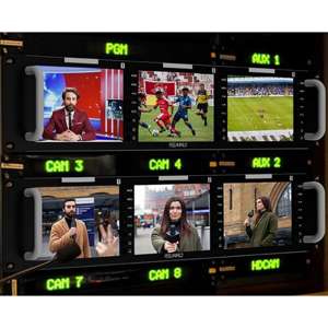 FEELWORLD T51 PLUS Triple 5,5 pulgadas 2RU Monitor de montaje en rack Full HD 3G-SDI 4KHDMI AV Entrada y salida 16:9 Monitor de montaje en rack - Product Image 5