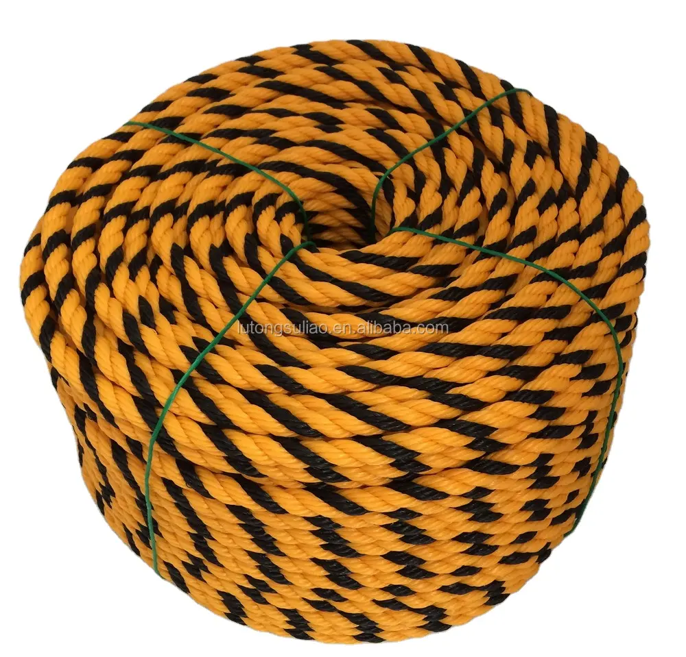 Cuerda de tigre Amarillo/negro de 12mm rollo de 100m para advertencia