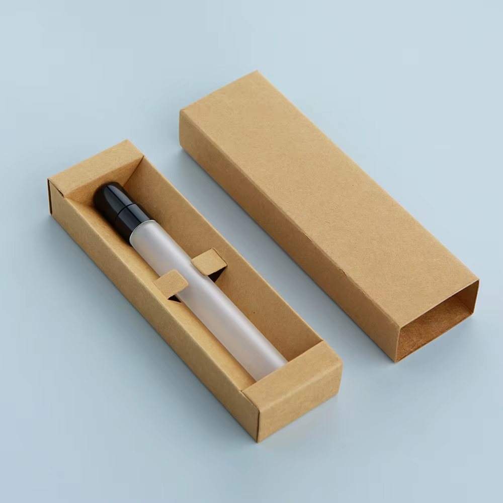 Frosted perfume bottle + Black sprayer + Kraft box